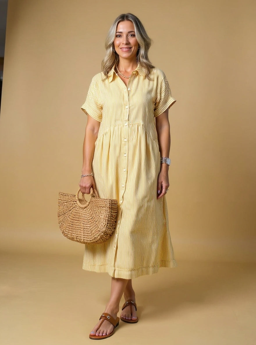 CASSIE | Fashionable Striped Dress