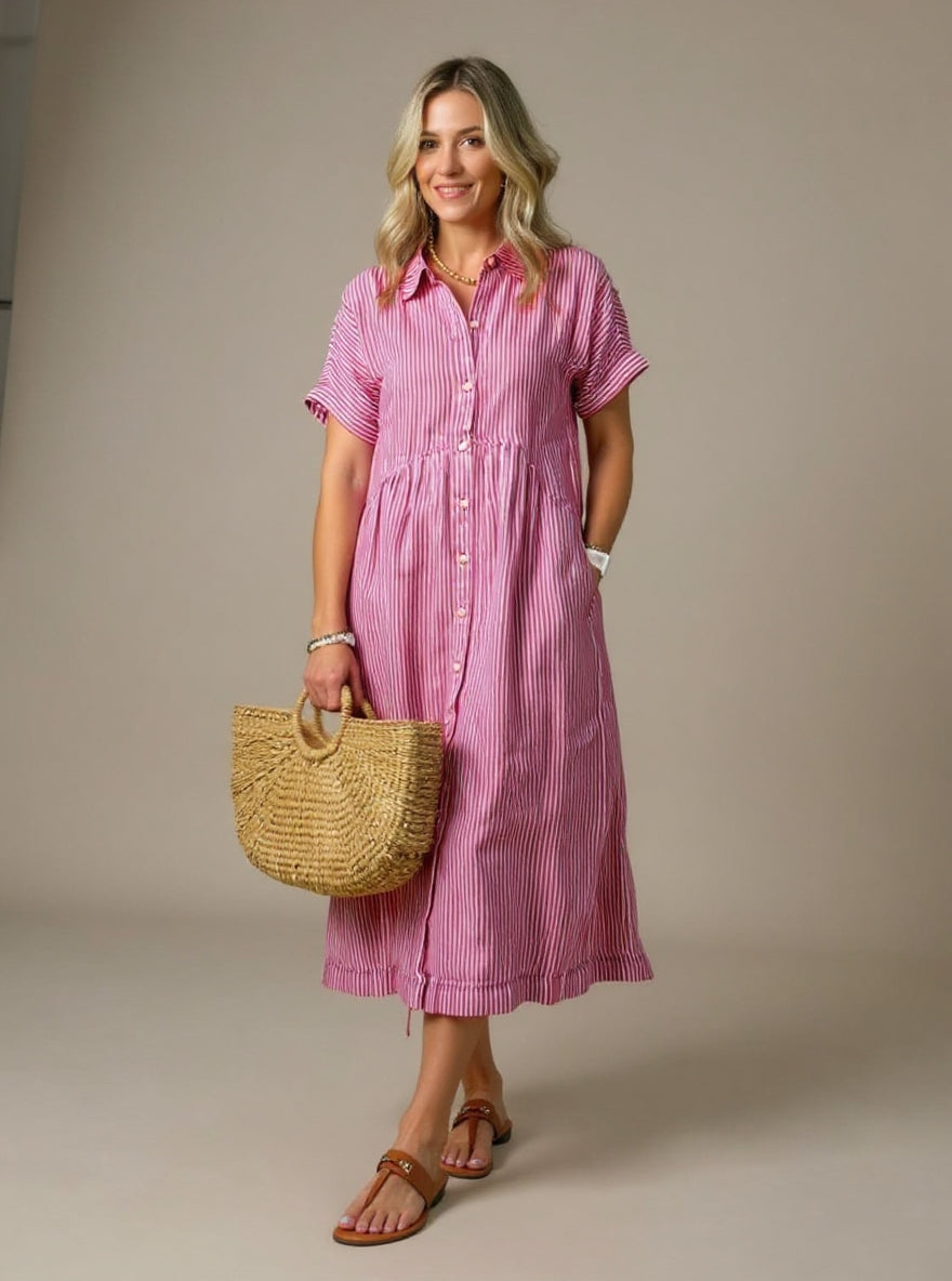 CASSIE | Fashionable Striped Dress